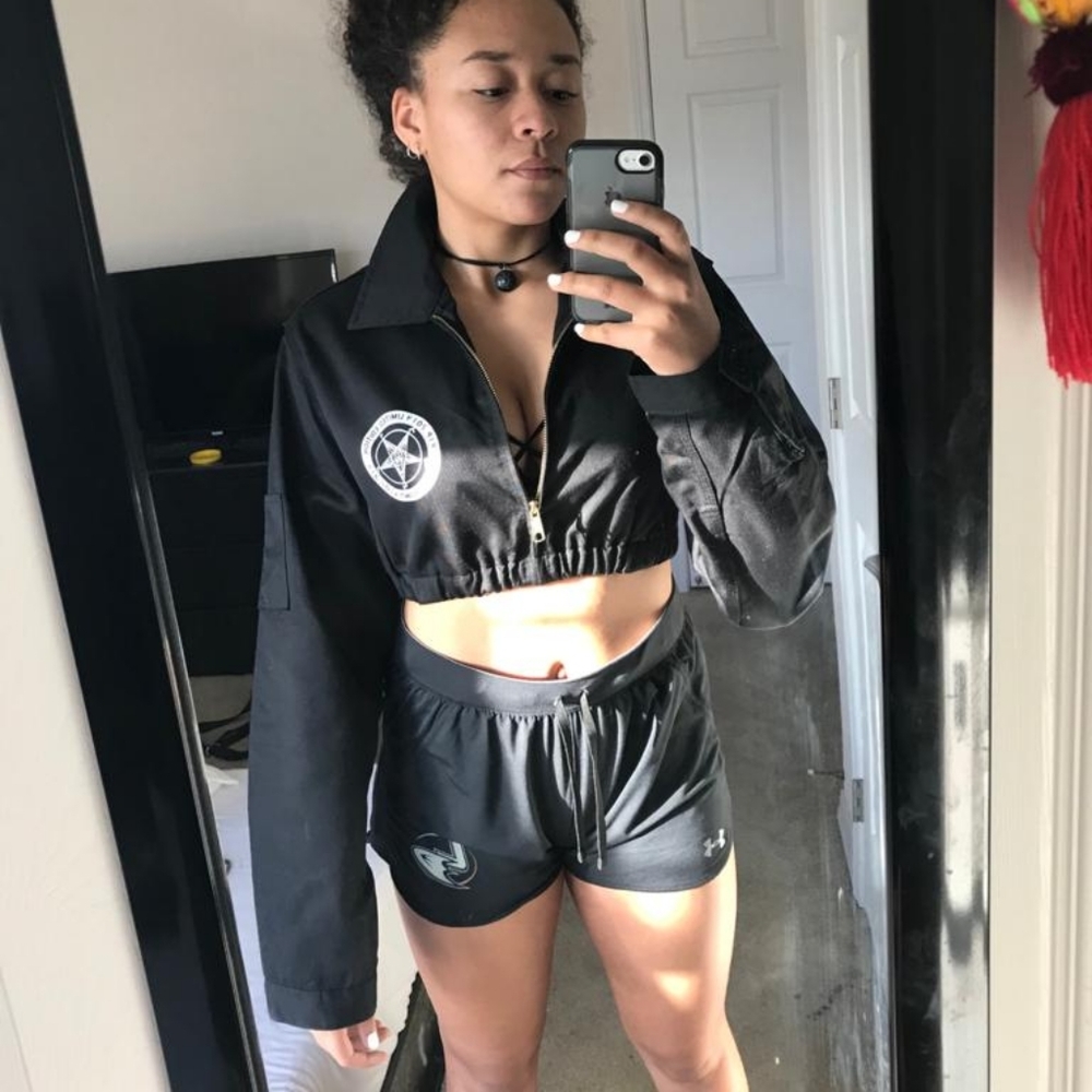 Black cropped  jacket from American Vintage